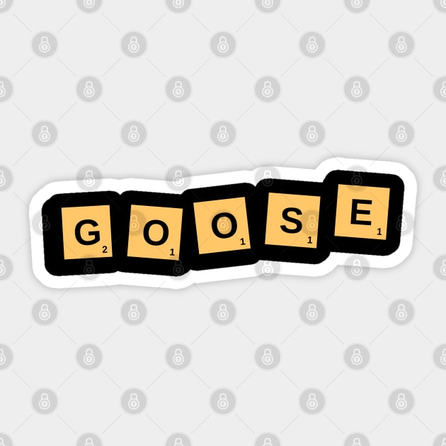 GOOSE Scrabble Points Sticker by GypsyBluegrassDesigns